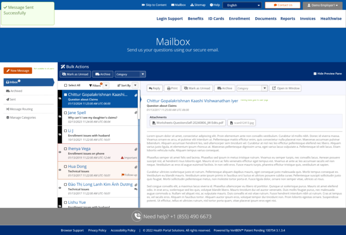 Mail after message is sent